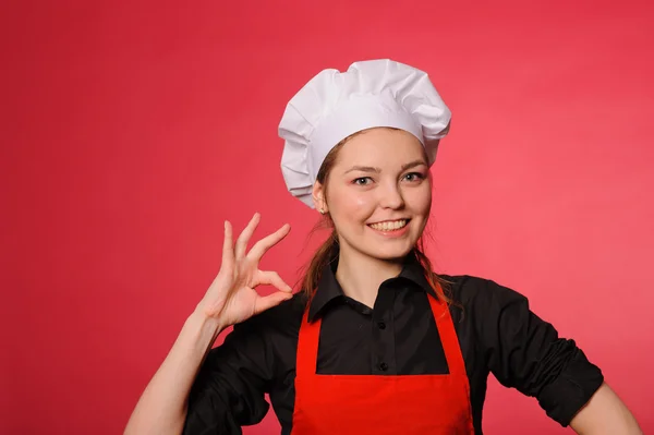 Belleza joven cocinero — Foto de Stock