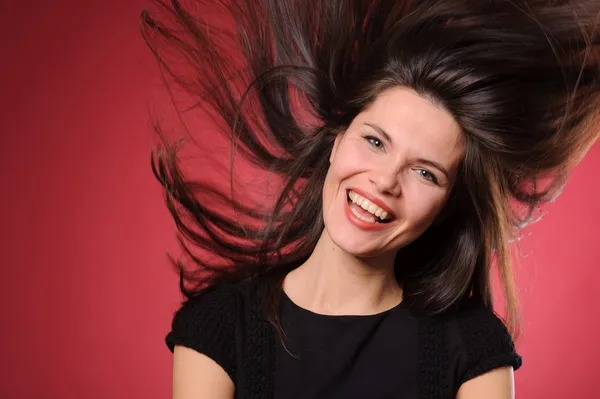 Sorridente e felice giovane adolescente — Foto Stock