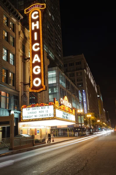 O famoso Teatro Chicago na State Street em 4 de outubro de 2011 i — Fotografia de Stock