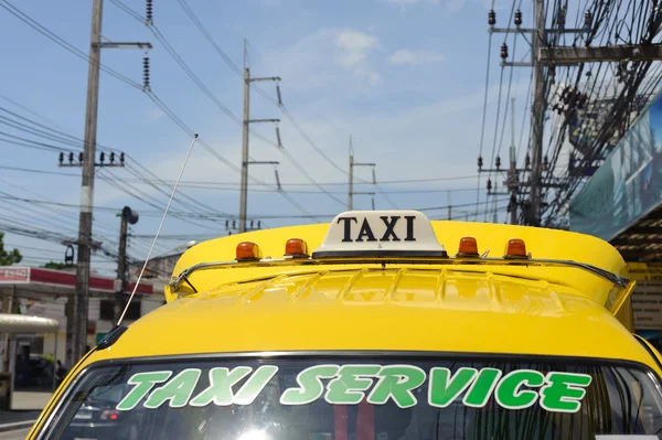 Taxi giallo su Phuket — Foto Stock