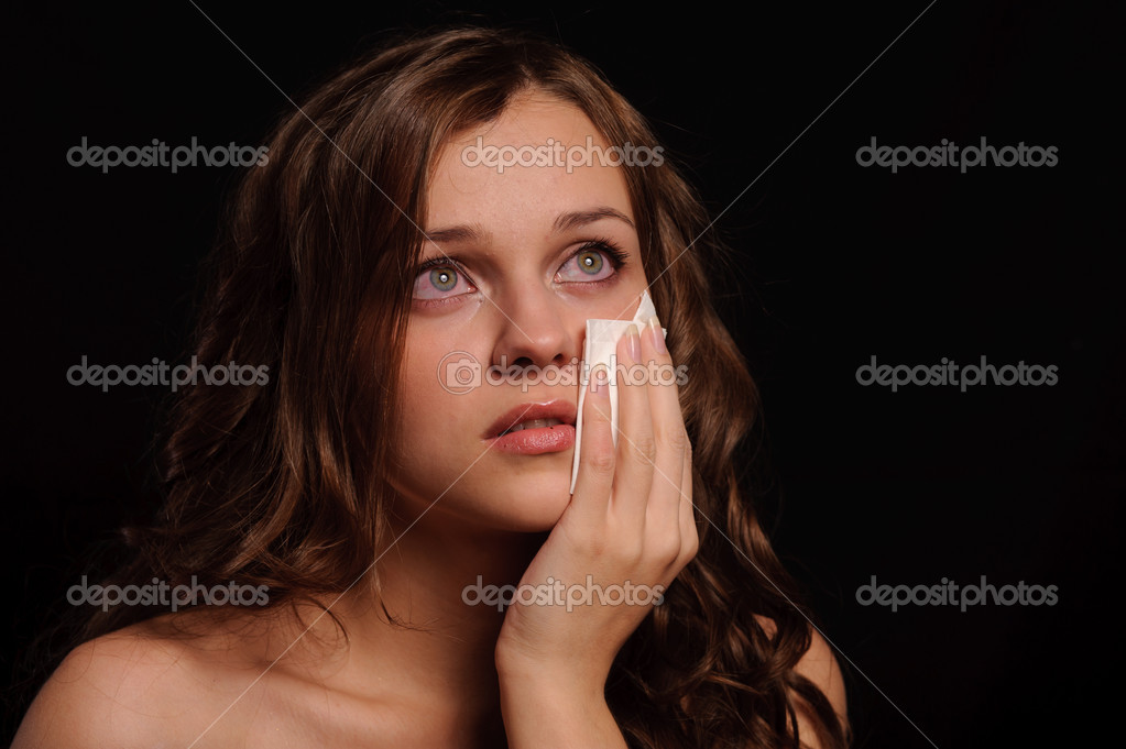 Close up portrait of sexy sad woman — Stock Photo © teamtime #13878460