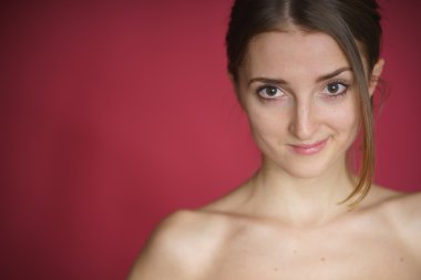 Genç ve seksi bir kadının portresi