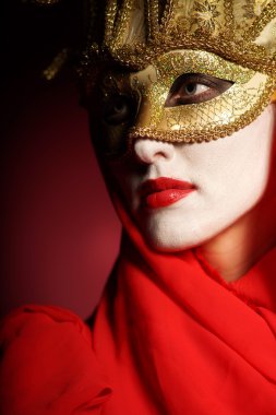 kadın altın parti maskesi