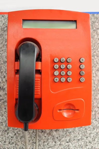 Telefone público vermelho — Fotografia de Stock