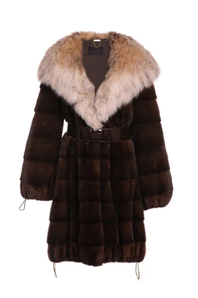 Woman fur coat — Stock Photo, Image