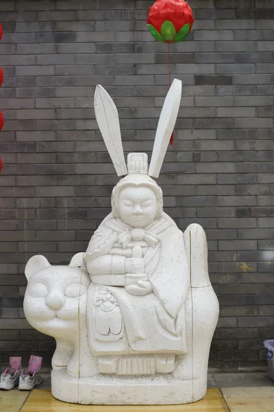 Chinese statue with big ears — Stock Photo, Image