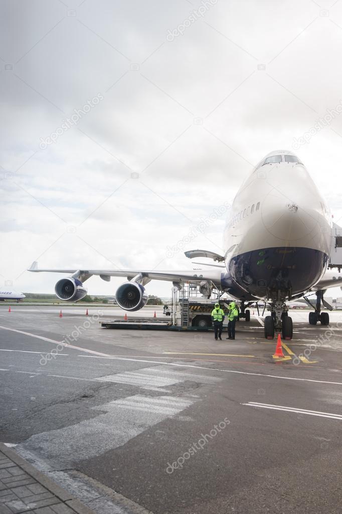 Jet aircraft in Domodedovo airport