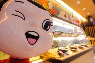 Japon bir kafede, hong kong Uluslararası Havaalanı