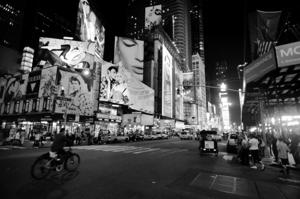 Obszar w pobliżu times square w noc — Zdjęcie stockowe