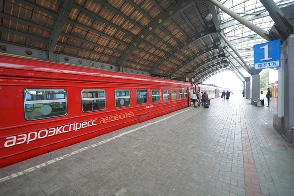 Aeroexpress Train in Moscow Domodedovo Airport — Stock Photo, Image