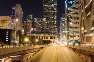 Chicago downtown, gece