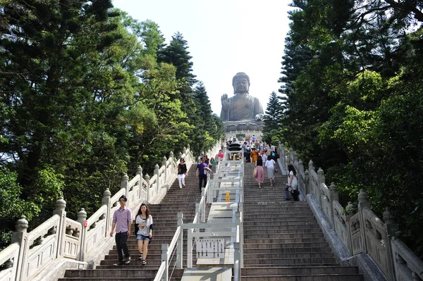 Statua gigante del Buddha di bronzo — Foto Stock