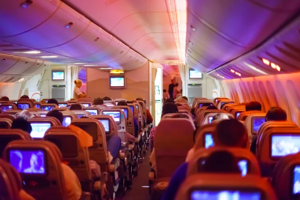 Interior del Boeing 777 de Emirates — Foto de Stock