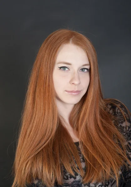 Girl with red hair — Stock Photo, Image