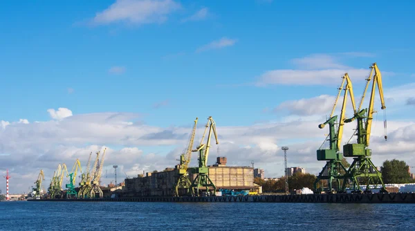 Grúas en el puerto — Foto de Stock