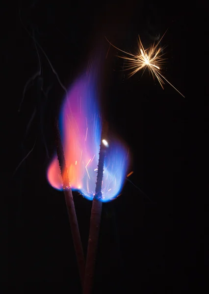 Flame of Bengalese candles — Stock Photo, Image