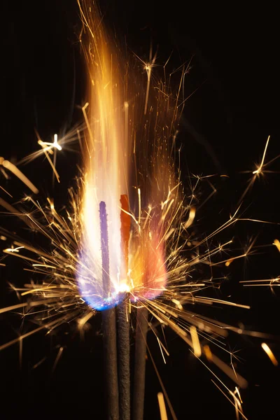 Fire and sparks closeup — Stock Photo, Image