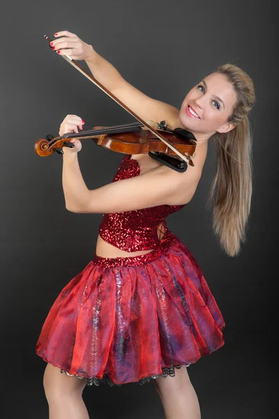 Funny violinist — Stock Photo, Image