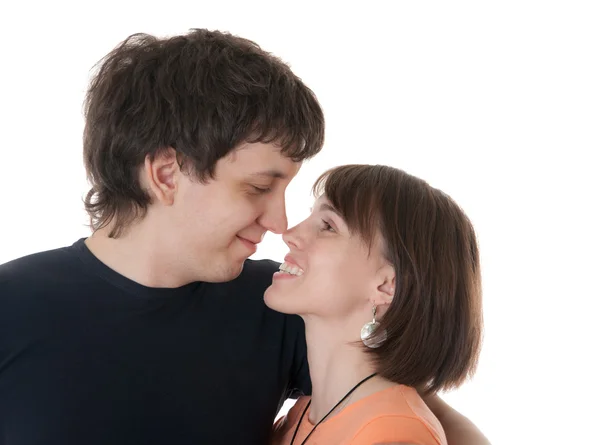 Retrato de um jovem casal — Fotografia de Stock