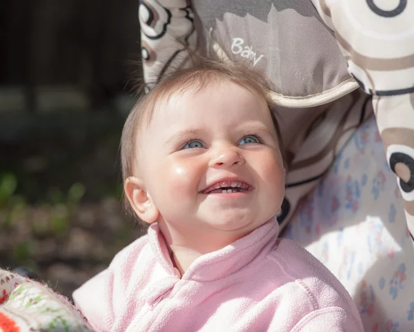 Baby with the first teeth — Stock Photo, Image