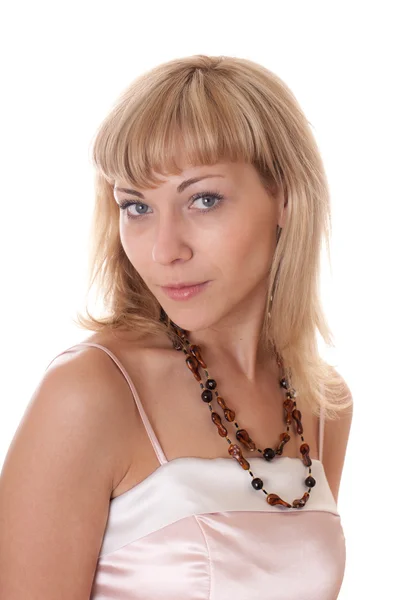 Blonde in the necklace — Stock Photo, Image