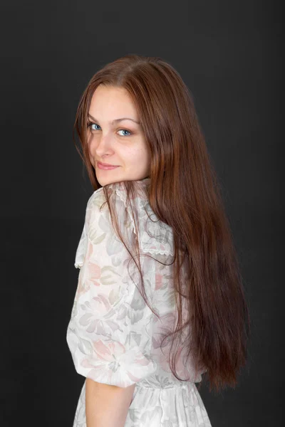 Girl with long hair — Stock Photo, Image