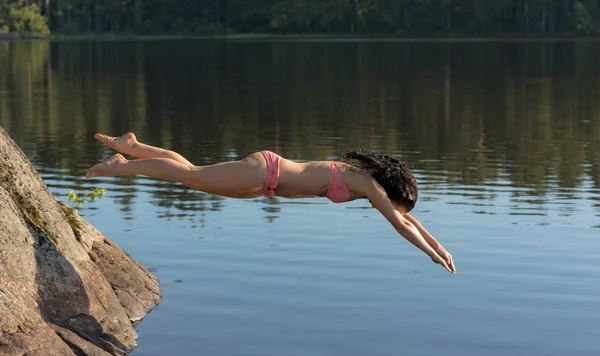 Over water flight — Stock Photo, Image