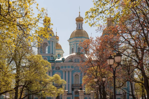 Nikolsky Cathedral Spring Day Sankt Peterburg — Stock Photo, Image