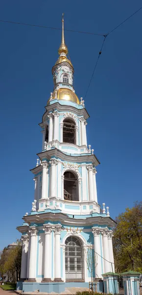 Колокольня Николаевского Собора Фоне Неба — стоковое фото