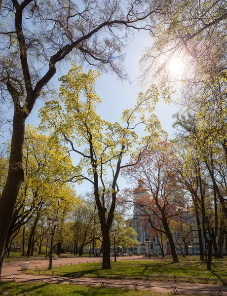 Cathédrale Nikolsky Parc Jour Printemps — Photo