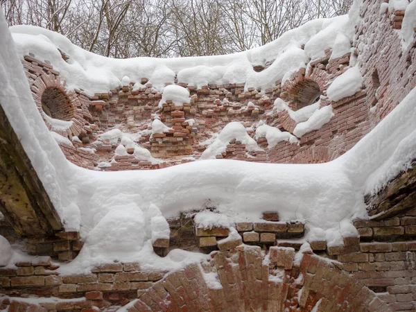 Fragment Wall Ruins Noble Estate Russia Leningrad Region Village Torosovo — Foto Stock