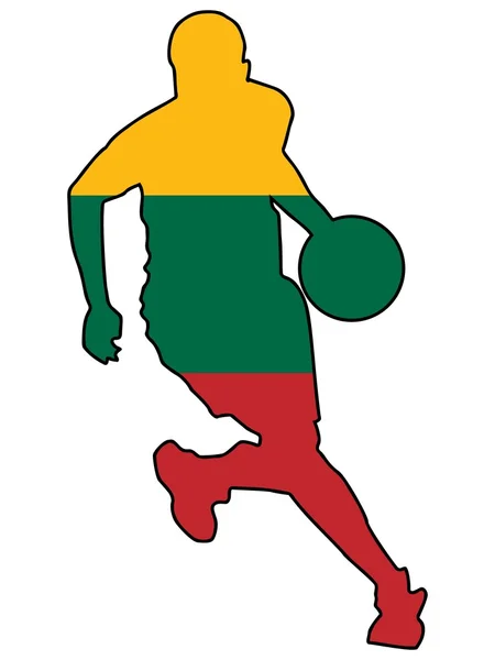 Jugador de baloncesto en colores nacionales — Archivo Imágenes Vectoriales