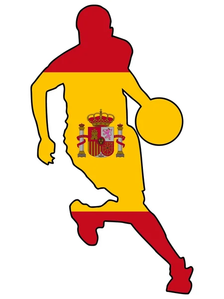 Jugador de baloncesto en colores nacionales — Archivo Imágenes Vectoriales