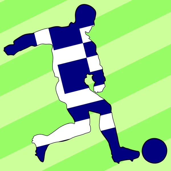 Fotbollsspelare i nationalfärger — Stock vektor