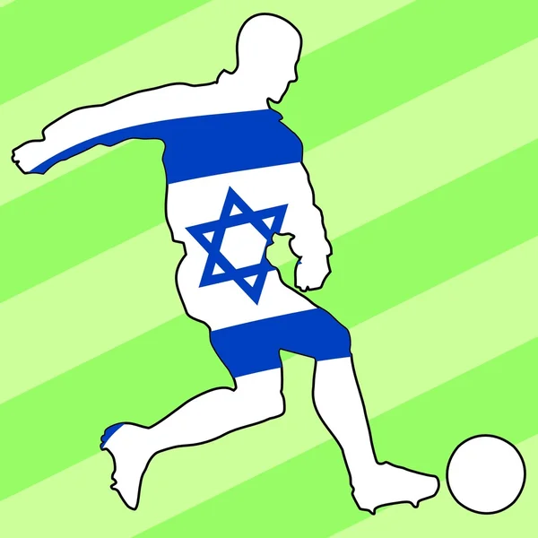 Football-speler in de nationale kleuren — Stockvector