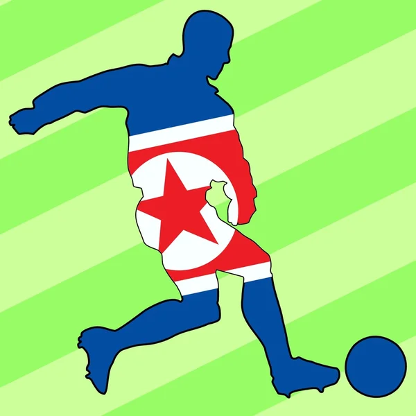 Jugador de fútbol en colores nacionales — Archivo Imágenes Vectoriales