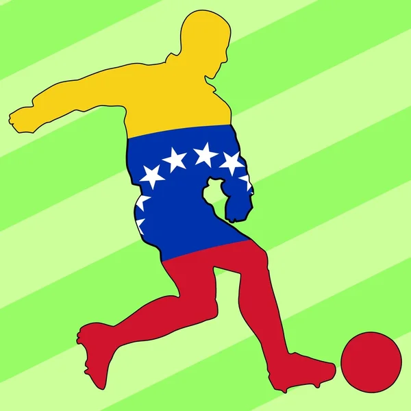 Joueur de football aux couleurs nationales — Image vectorielle