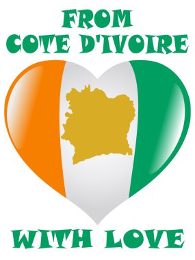 From Cote d'Ivoire with love clipart