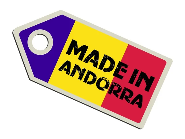 Etiqueta Made in Andorra — Archivo Imágenes Vectoriales