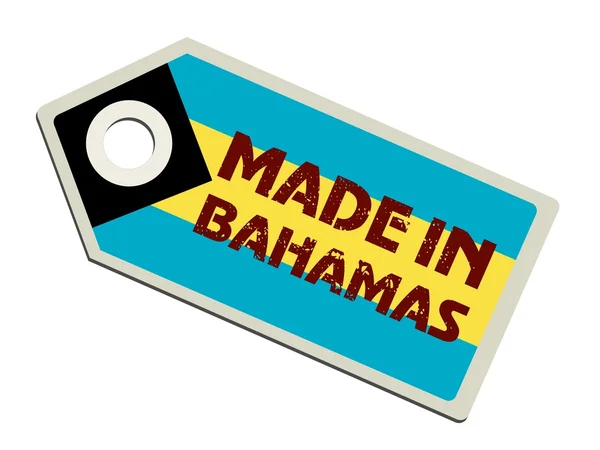 Étiquette Fabriquée aux Bahamas — Image vectorielle