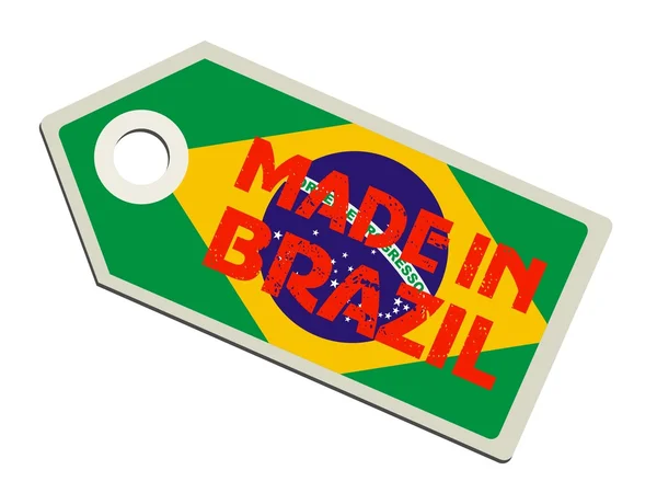 Étiquette Fabriquée au Brésil — Image vectorielle