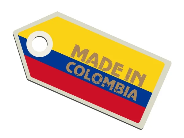 Etiqueta hecha en Colombia — Archivo Imágenes Vectoriales