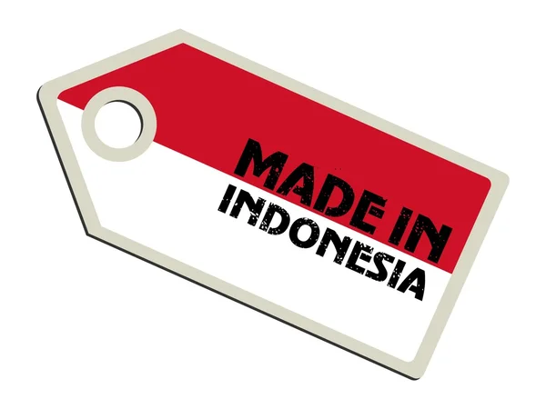 Etichetta Made in Indonesia — Vettoriale Stock