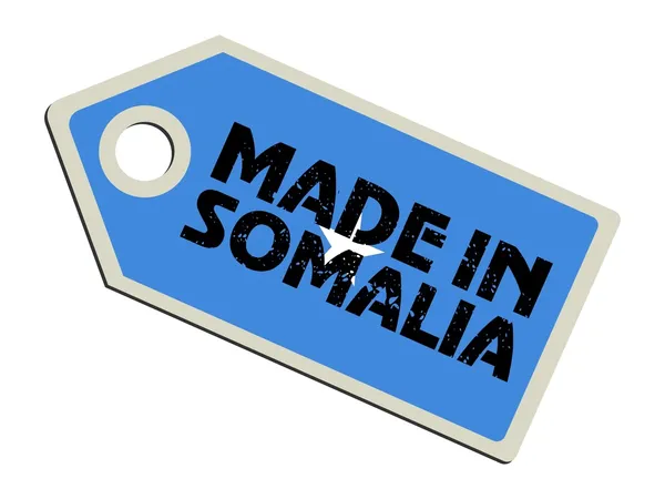 Rótulo fabricado na Somália — Vetor de Stock