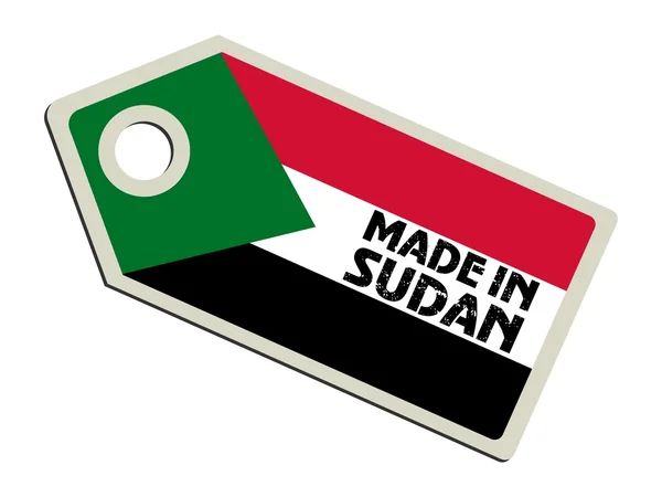 Лейбл Made in Sudan — стоковый вектор