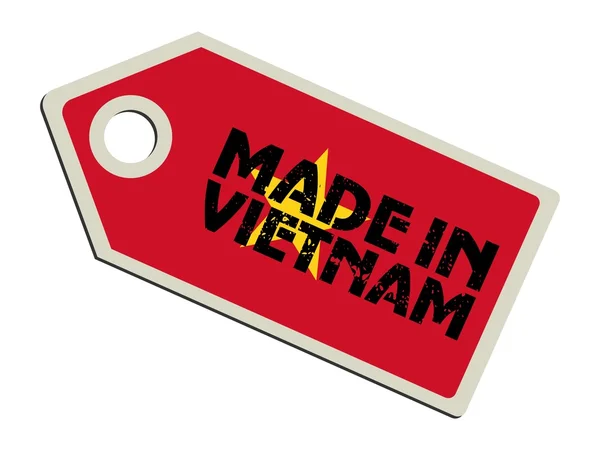 Vietnam'da yapılan etiketi — Stok Vektör