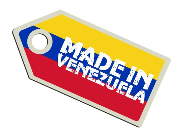 Etiqueta Hecho en Venezuela — Vector de stock