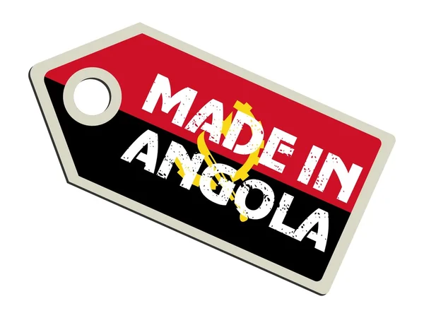 Etiqueta Made in Angola — Archivo Imágenes Vectoriales