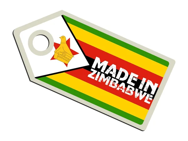 Etiqueta Made in Zimbabwe — Archivo Imágenes Vectoriales