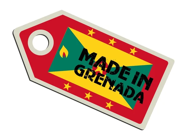 Label gemaakt in grenada — Stockvector